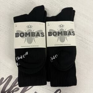 2 Pairs Bombas Calf Socks Medium NWT Gift Womens Size 8-10.5 Black Minimalist